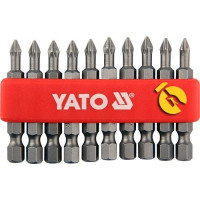 Насадка отверточная YATO: "Philips" PН2 x 50 мм. HEX 1/4". 10 (Уп/Шт.) YT-0478