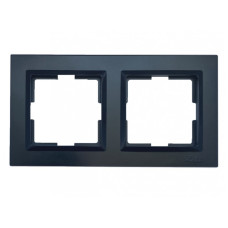 Рамка 2-х горизонтальная черная 9122 JAZZ LUXEL