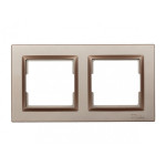 Рамка 2-х горизонтальная терракот 9222 JAZZ LUXEL