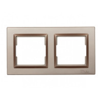 Рамка 2-х горизонтальная терракот 9222 JAZZ LUXEL