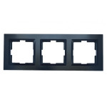 Рамка 3-х горизонтальная черная 9123 JAZZ LUXEL