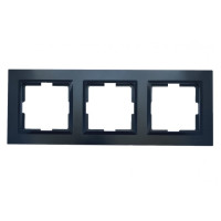 Рамка 3-х горизонтальная черная 9123 JAZZ LUXEL