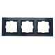 Рамка 3-х горизонтальная черная 9123 JAZZ LUXEL