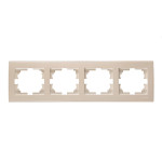 Рамка 4-х горизонтальная Rain Перл.белый 703-3030-149