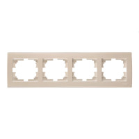 Рамка 4-х горизонтальная Rain Перл.белый 703-3030-149