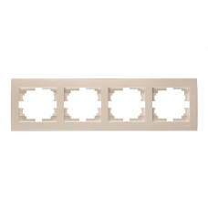 Рамка 4-х горизонтальная Rain Перл.белый 703-3030-149