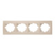 Рамка 4-х горизонтальная Rain Перл.белый 703-3030-149
