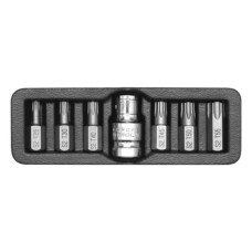 Набор отверточных насадок YATO : "ТОRХ", L= 30 мм, адаптер 1/2". 7 шт (YT-0410)