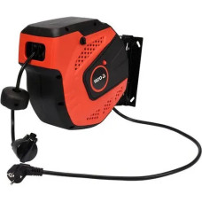 Удлинитель сетевой YATO на катушке: L=10 м, 3-жильный S=1.5 мм², макс. ток 10 А (YT-81220)
