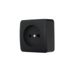 Розетка 1-на б/з антрацит 751-4200-121B VIOLA