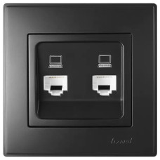 Розетка 2-я компьютерная антрацит 705-4242-141 LESYA