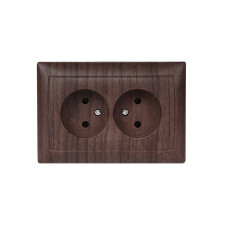 Розетка 2-я б/з вишня PRIMERA 3907 LUXEL