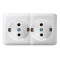 Розетка 2-я с/с закрытый корпус белый 751-0200-127B VIOLA