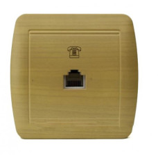 Розетка телефонная евро Клен 711-4700-137 DEMET