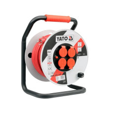 Удлинитель сетевой YATO на катушке : L= 40 м. 3-жильный S=2,5 мм² (YT-8107)