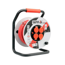 Удлинитель сетевой YATO на катушке : L= 50 м. 3-жильный S=2,5 мм² (YT-8108)