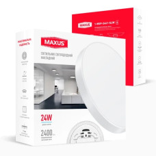 Светодиодный накладной светильник 1-MSP-2441-SLW MAXUS SP Ceiling 24W 4100K Circle Slim White