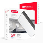 Светодиодный накладной светильник 1-MSP-3641-SSG MAXUS SP Ceiling 36W 4100K Square Slim Gray