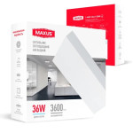 Светодиодный светильник 1-MSP-3641-SSW MAXUS SP Ceiling 36W 4100K Square Slim White