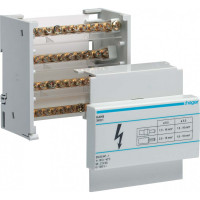 Блок распределительный 80A 4P 5M вход 1×16 / выход 8×10 мм² Hager KJ01B