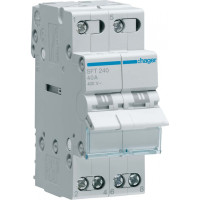 Переключатель SFT240 (I-0-II) с общим выходом сверху 2P 40А/230В Hager