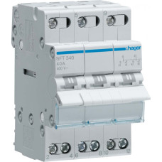 Переключатель SFT340 (I-0-II) с общим выходом сверху 3P 40А/400В Hager