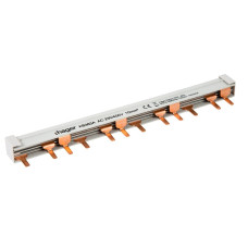 Шина соединительная гребенчатая 3п на 12 мод. 10мм.кв. (A) "ХАГЕР" KB363A