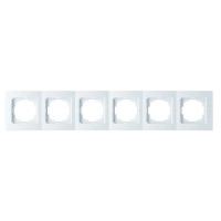 Рамка шестерная горизонтальная NILSON Touran белая 24110096