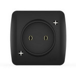 Розетка El-BI Alsu одинарна б/з накладна чорна IP20 (504-014800-215)