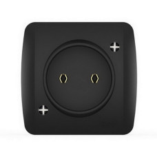 Розетка El-BI Alsu одинарная б/з накладная черная IP20 (504-014800-215)