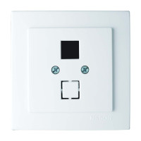 Розетка одинарная компьютерная без модуля NILSON Touran белый 24111042
