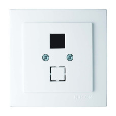 Розетка одинарная компьютерная без модуля NILSON Touran белый 24111042