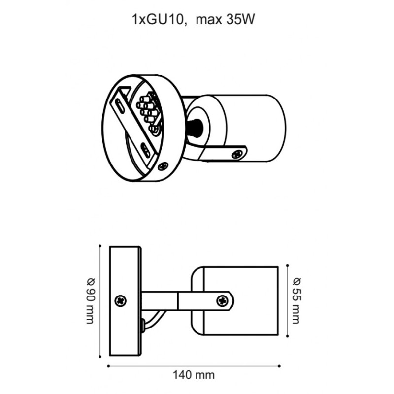 Светильник спот Vesta Light 65331 одинарный черный