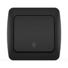 Выключатель El-BI Alsu проходной одноклавишный черный накладной IP20 (504-014800-209)