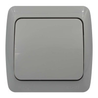 Выключатель El-BI EVA одноклавишный накладной серый (554-011500-200)