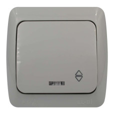 Выключатель El-BI EVA одноклавишный проходной с накладной подсветкой серый (554-011500-210)