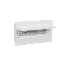 Щит врезной с белой дверцей 18 модулей COSMOS Hager VR118PD