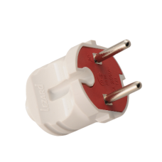 Вилка электрическая без заземления 250В 6А IP20 белая Lezard 715-0101-601