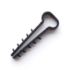 Дюбель елка плоская черная d-14х6мм. 100шт./уп. AWM