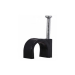 Кабельное крепление с гвоздем круглое, черное d-6мм. (100шт./уп.) AWM