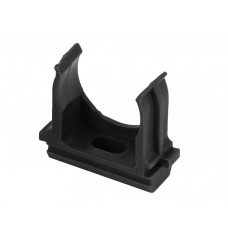 Крепление для гофры и трубы (клипса) d-16мм. (100шт/уп.) AWM, черное