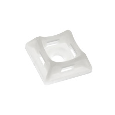 Площадка с отв. для каб. стяжек, 20*20*5 мм (50шт./уп.) AWM белый