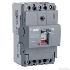 Автоматический выключатель корпусной h160 3-полюсы 18kA 63A Hager HDA063L
