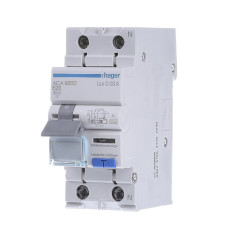 Дифференциальный автоматический выключатель ADA920D 1P+N 6kA B-20A 30mA тип A Hager