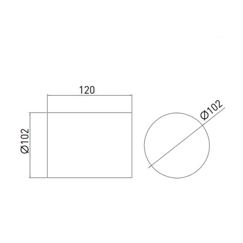 Фасадний світильник GTV RIVEN чорний круглий OS-RIV102OKG-30