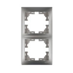 Рамка двухместная вертикальная LEZARD Mira металл серый 701-1000-152