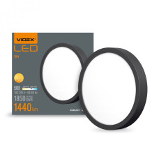 Накладной светодиодный светильник VIDEX 18W 5000K 220V круг черный (VL-DLRS-185B)
