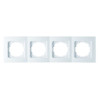 Рамка четверная горизонтальная NILSON Touran белый 24110094