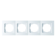 Рамка четверная горизонтальная NILSON Touran белый 24110094