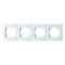 Рамка четверная горизонтальная NILSON Touran белый 24110094